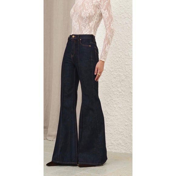 NEW Zimmermann Illustration Flare Jean Women's Size 30 W MSRP $595 - Picture 4 of 15